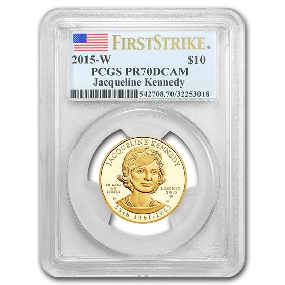 2015-W 1/2 oz Gold Jacqueline Kennedy PR-70 PCGS (FS) 2015-W 1/2 oz Gold Jacqueline Kennedy PR-70 PCGS (FS)
